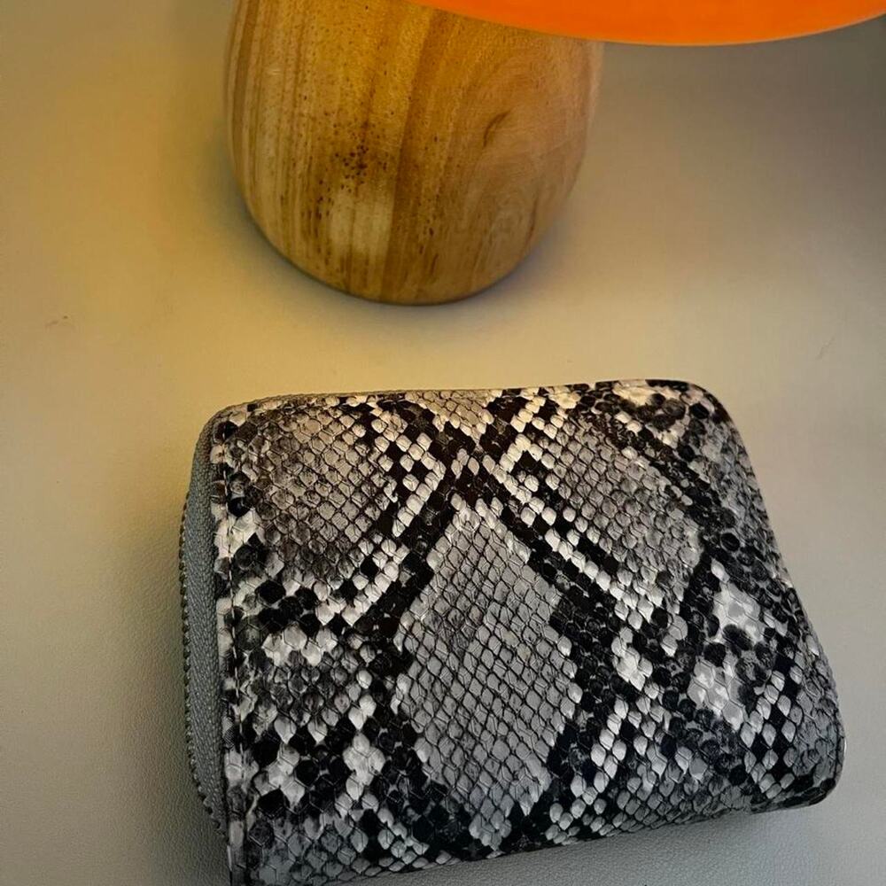 Black white gray faux